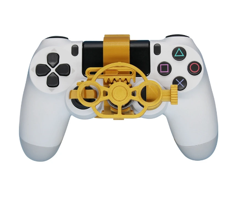 Gaming Racing Wheel Mini Steering Game Controller For Sony Playstation PS4 3D Printed Accessories Color Gold 1