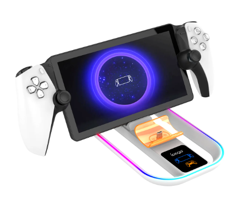 for PlayStation Portal Game Console Charger for PS5 Game Controller Charger with Colorful RGB Light 1