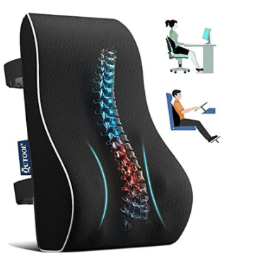 Lumbar Support Pillow Memory Foam Relieve Back Pain Car Seat Waist Cushion Soft Comfortable For Office Home Car Color Black 2 Lumbar Support Pillow Memory Foam Relieve Back Pain Car Seat Waist Cushion Soft Comfortable For Office Home Car Color Black - Image 2
