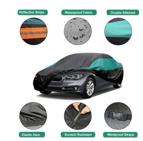 Kayme Universal Full Car Covers Outdoor Waterproof Sun Rain Snow UV Protectio Fit SUV/Sedan/Hatchback 13 Kayme Universal Full Car Covers Outdoor Waterproof Sun Rain Snow UV Protectio Fit SUV/Sedan/Hatchback - Image 13