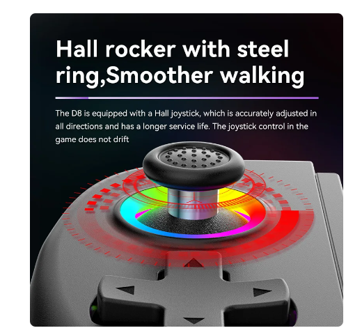 Hot Sale D8 Telescopic Gaming Controller Streaming Gamepad for Tablet Android iOS PS3 PS4 Switch PC Joystick with Hall Trigger 15 Hot Sale D8 Telescopic Gaming Controller Streaming Gamepad for Tablet Android iOS PS3 PS4 Switch PC Joystick with Hall Trigger - Image 15
