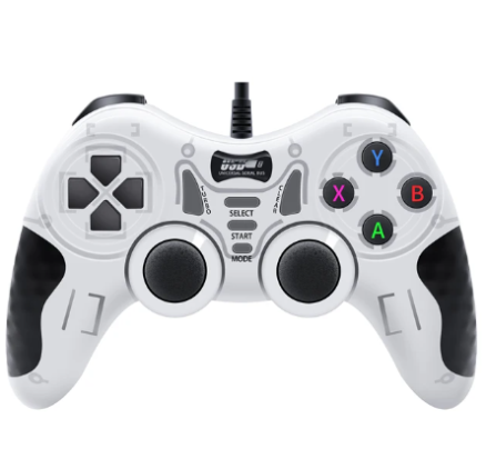 Gamepad BLACK White Wired Handle for Gaming TV / Computer PC Joystick PS3 Controller with Vibration Effect 3