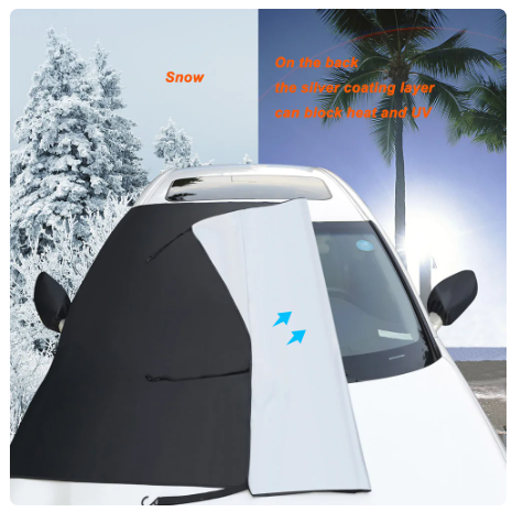 Universal Car Front Windshield Cover Snow Car Cover Sunshield Dust Waterproof Windscreen Protection Outdoor Exterior Protector 3 Universal Car Front Windshield Cover Snow Car Cover Sunshield Dust Waterproof Windscreen Protection Outdoor Exterior Protector - Image 3