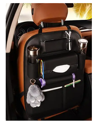 2024 New Car Seat back Storage Organizer Bag Universal PU Leather Multifunction Storage Box Stowing Tidying Pocket Auto Styling 11 2024 New Car Seat back Storage Organizer Bag Universal PU Leather Multifunction Storage Box Stowing Tidying Pocket Auto Styling - Image 11