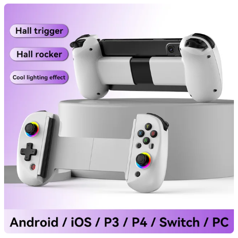 Hot Sale D8 Telescopic Gaming Controller Streaming Gamepad for Tablet Android iOS PS3 PS4 Switch PC Joystick with Hall Trigger 4 Hot Sale D8 Telescopic Gaming Controller Streaming Gamepad for Tablet Android iOS PS3 PS4 Switch PC Joystick with Hall Trigger - Image 4