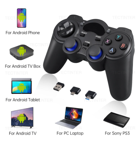 2.4 G Controller Gamepad Android Wireless Joystick Joypad with OTG Converter For PS3/Smart Phone For Tablet PC Smart TV Box 2