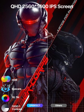 UPERFECT UGame B118 2K 144Hz Portable Gaming Monitor 100% DCI-P3 FreeSync HDR Computer Display HDMI USB C IPS Screen for Laptop 4 UPERFECT UGame B118 2K 144Hz Portable Gaming Monitor 100% DCI-P3 FreeSync HDR Computer Display HDMI USB C IPS Screen for Laptop - Image 4