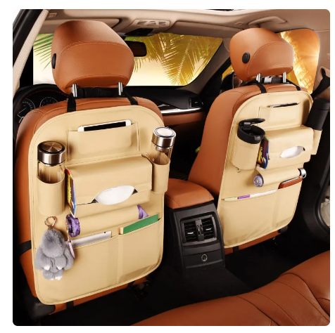 2024 New Car Seat back Storage Organizer Bag Universal PU Leather Multifunction Storage Box Stowing Tidying Pocket Auto Styling 4 2024 New Car Seat back Storage Organizer Bag Universal PU Leather Multifunction Storage Box Stowing Tidying Pocket Auto Styling - Image 4
