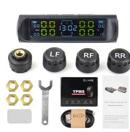 Truck Car TPMS Tire Pressure Monitoring System Auto Display Alarm Monitoring USB Charging Temperature Alert With 6 Sensors 4 Truck Car TPMS Tire Pressure Monitoring System Auto Display Alarm Monitoring USB Charging Temperature Alert With 6 Sensors - Image 4