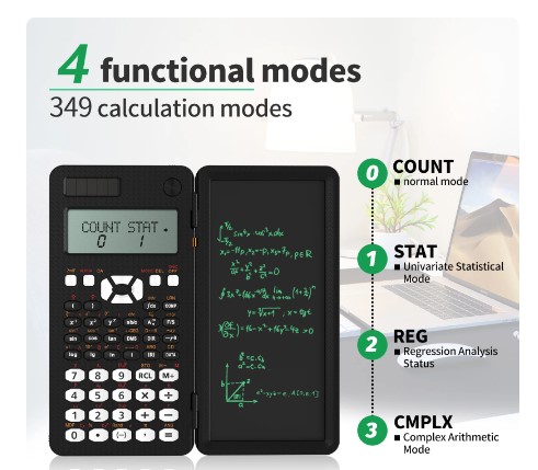 Writing Tablet Drawing Board Graffiti Sketchpad 6.5inch Lcd Handwriting Blackboard magic drawing board and Scientific Calculator 3 Writing Tablet Drawing Board Graffiti Sketchpad 6.5inch Lcd Handwriting Blackboard magic drawing board and Scientific Calculator - Image 3