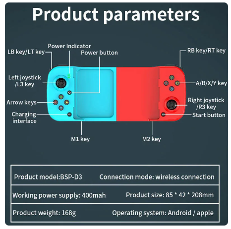 Wireless BT 5.0 Stretchable Game Controller For Mobile Phone Android IOS Gamepad Joystick Eat Chicken Gamepad for PS4 Switch PC 4 Wireless BT 5.0 Stretchable Game Controller For Mobile Phone Android IOS Gamepad Joystick Eat Chicken Gamepad for PS4 Switch PC - Image 4