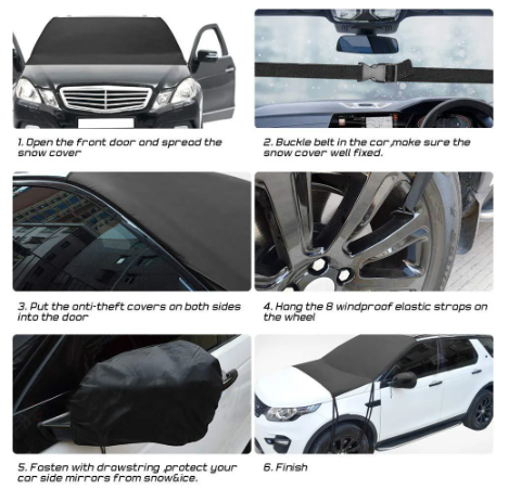 Universal Car Front Windshield Cover Snow Car Cover Sunshield Dust Waterproof Windscreen Protection Outdoor Exterior Protector 5 Universal Car Front Windshield Cover Snow Car Cover Sunshield Dust Waterproof Windscreen Protection Outdoor Exterior Protector - Image 5