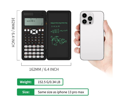 Writing Tablet Drawing Board Graffiti Sketchpad 6.5inch Lcd Handwriting Blackboard magic drawing board and Scientific Calculator 4 Writing Tablet Drawing Board Graffiti Sketchpad 6.5inch Lcd Handwriting Blackboard magic drawing board and Scientific Calculator - Image 4
