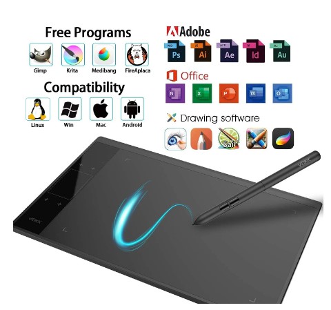 VEIKK A30 10X6 Inch Graphic Tablets Digital Pen Tablet Phone Drawing Tablet with Tilt OTG Battery-Free Stylus for Android Window 1 VEIKK A30 10X6 Inch Graphic Tablets Digital Pen Tablet Phone Drawing Tablet with Tilt OTG Battery-Free Stylus for Android Window