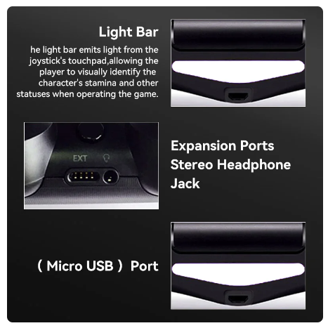 Wireless Bluetooth Controller Grip Somatic Vibration Trigger Feedback Holiday Gifts Game for Sony Family Gatherings for ps4 6 Wireless Bluetooth Controller Grip Somatic Vibration Trigger Feedback Holiday Gifts Game for Sony Family Gatherings for ps4 - Image 6