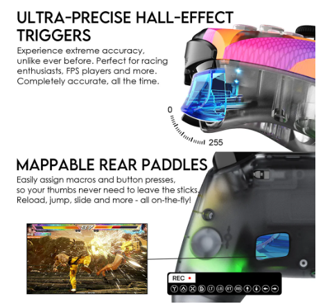 FANTECH NOVA PRO WGP14V2 Gaming Controller Anti-Drift Hall Effect Sticks and Force-switchable Tirgger Wireless Gamepad for PS4 6 FANTECH NOVA PRO WGP14V2 Gaming Controller Anti-Drift Hall Effect Sticks and Force-switchable Tirgger Wireless Gamepad for PS4 - Image 6
