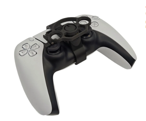 Mini 3D Printing Steering Wheel For PS5 And PS5 Slim Game Controller Auxiliary Replacement Accessories Black 1 Mini 3D Printing Steering Wheel For PS5 And PS5 Slim Game Controller Auxiliary Replacement Accessories Black