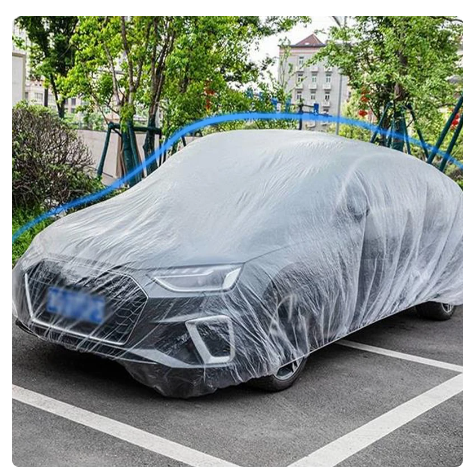 SEAMETAL Disposable Car Cover Indoor Dustproof PEVA Car Cover Transparent Soft Scratch-Free Auto Exterior Protector Universal 4 SEAMETAL Disposable Car Cover Indoor Dustproof PEVA Car Cover Transparent Soft Scratch-Free Auto Exterior Protector Universal - Image 4