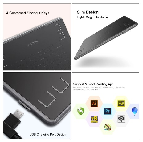 Huion H430P 4.8*3 Inches Digital Tablet Handwriting Graphic Drawing Signature Board Writing Kit 4096 Levels Pressure 5080lpi 6 Huion H430P 4.8*3 Inches Digital Tablet Handwriting Graphic Drawing Signature Board Writing Kit 4096 Levels Pressure 5080lpi - Image 6