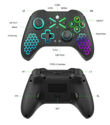 Wireless 2.4G For SWITCH/Xbox One/Series S/X Gamepad For Android/Windows PC Control Controller For Wegame/Steam Game Joystick 7 Wireless 2.4G For SWITCH/Xbox One/Series S/X Gamepad For Android/Windows PC Control Controller For Wegame/Steam Game Joystick - Image 7