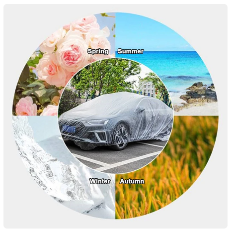 SEAMETAL Disposable Car Cover Indoor Dustproof PEVA Car Cover Transparent Soft Scratch-Free Auto Exterior Protector Universal 5 SEAMETAL Disposable Car Cover Indoor Dustproof PEVA Car Cover Transparent Soft Scratch-Free Auto Exterior Protector Universal - Image 5
