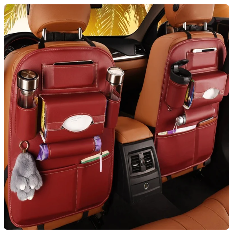 2024 New Car Seat back Storage Organizer Bag Universal PU Leather Multifunction Storage Box Stowing Tidying Pocket Auto Styling 7 2024 New Car Seat back Storage Organizer Bag Universal PU Leather Multifunction Storage Box Stowing Tidying Pocket Auto Styling - Image 7