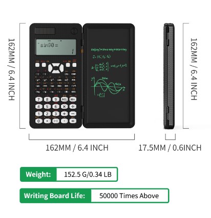 Writing Tablet Drawing Board Graffiti Sketchpad 6.5inch Lcd Handwriting Blackboard magic drawing board and Scientific Calculator 6 Writing Tablet Drawing Board Graffiti Sketchpad 6.5inch Lcd Handwriting Blackboard magic drawing board and Scientific Calculator - Image 6