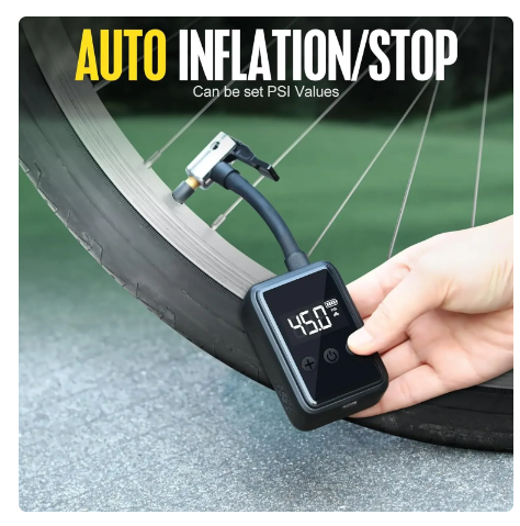 Bike Pump Electric Portable Bicycle Pump, 150 PSI Mini Tire Pump with Digital PSI Pressure Gauge, Tire Inflator Bike Air Pump Au 1 Bike Pump Electric Portable Bicycle Pump, 150 PSI Mini Tire Pump with Digital PSI Pressure Gauge, Tire Inflator Bike Air Pump Au