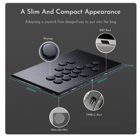 Haute42 Aluminium Alloy joystick Arcade Hitbox Leverless Controller Controle Arcade For PC/ Ps4 / ps5/Steam Fightstick Hitbox 9 Haute42 Aluminium Alloy joystick Arcade Hitbox Leverless Controller Controle Arcade For PC/ Ps4 / ps5/Steam Fightstick Hitbox - Image 9