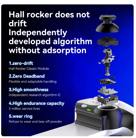 D9 Mobile Phone Stretching Game Controller Wireless Bluetooth PC Tablet For Switch/PS3/PS4 Dual Hall Somatosensory Controller 9 D9 Mobile Phone Stretching Game Controller Wireless Bluetooth PC Tablet For Switch/PS3/PS4 Dual Hall Somatosensory Controller - Image 9