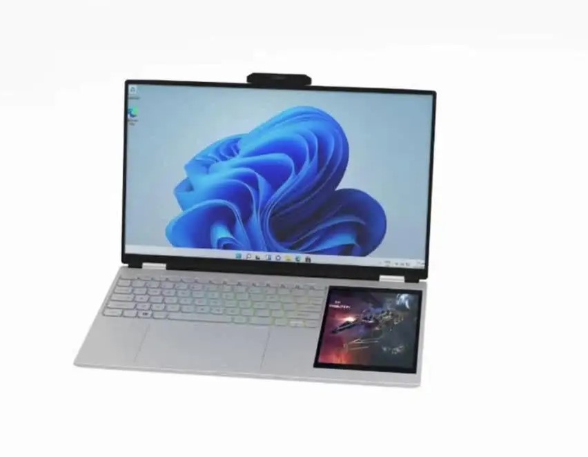 Dual Screen Gaming Laptops 15 .6" IPS + 7'' Touch Windows 11 Intel Celeron N5095 16GB RAM 512GB SSD Notebook Computer 2