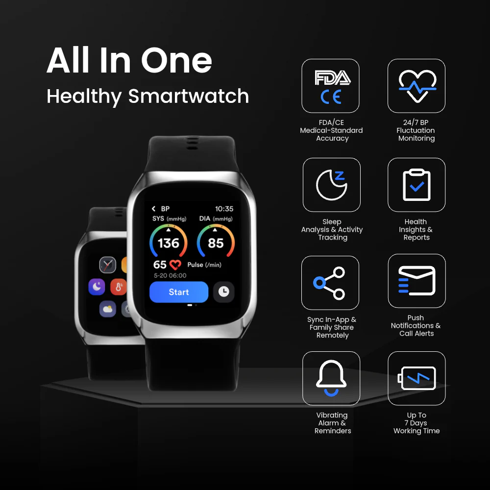 Doctor Med Blood Pressure Smartwatch - Advanced Health Monitoring on Your Wrist 1 Doctor Med Blood Pressure Smartwatch - Advanced Health Monitoring on Your Wrist