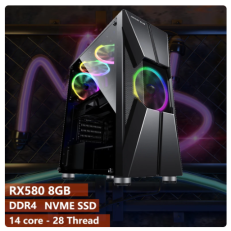 X99 Motherboard Set Gaming PC 2680V4 CPU DDR4 32GB NVME M.2 SSD RX580 8GB GPU DesKtop Computer Gaming Computers for Gaming PC