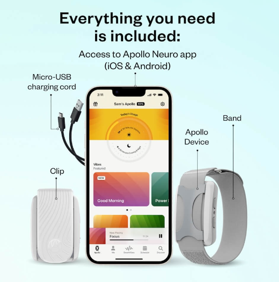 Apollo® Wearable - Stress Relief, Improved Focus, Better Sleep, and Enhanced Well-Being 2 Apollo® Wearable - Stress Relief, Improved Focus, Better Sleep, and Enhanced Well-Being - Image 2