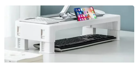 Monitor Stand Riser Computer Stand Desk Organizer Extender Heightened Shelf For Laptop PC Keyboard Printer PS4 2 Monitor Stand Riser Computer Stand Desk Organizer Extender Heightened Shelf For Laptop PC Keyboard Printer PS4 - Image 2