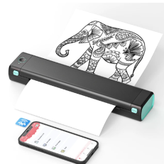 Phomemo M08F A4 Portable Thermal Printer,Supports 8.26"x11.69" A4 Thermal Paper,Wireless Mobile Travel Printers for Car & Office