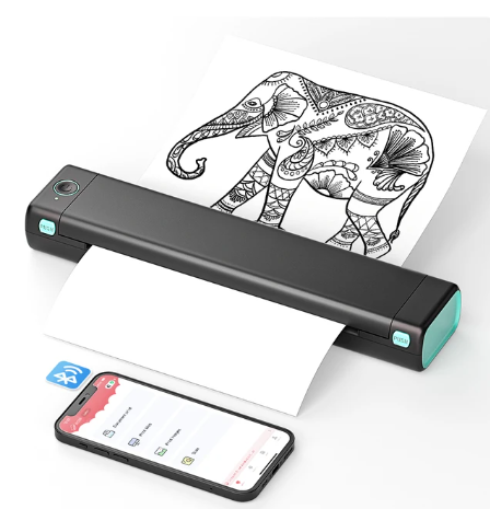 Phomemo M08F A4 Portable Thermal Printer,Supports 8.26"x11.69" A4 Thermal Paper,Wireless Mobile Travel Printers for Car & Office 1