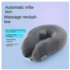 U-shaped Portable Massage Pillow Automatic Inflation Neck Therapeutic Hot Compress Whole Body Relief Air Bag Cushion