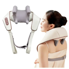 Neck Shoulder Massager Deep Tissue Shiatsu Back Massagers with Heat for Pain Relief Electric Kneading Squeeze Muscles Massage
