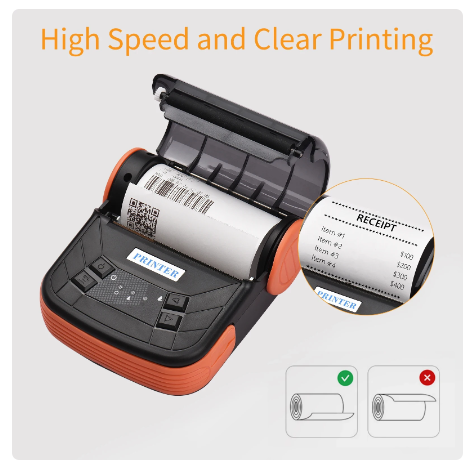 80mm Thermal Printer Portable Receipt Ticket Wireless Bluetooth Mobile Pocket Bill Printer Android Phone PC Printer 4 80mm Thermal Printer Portable Receipt Ticket Wireless Bluetooth Mobile Pocket Bill Printer Android Phone PC Printer - Image 4