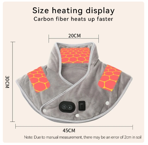 Electric Heating shoulder Neck Pad Massager USB Cervical Brace Wrap Thermal Compress Relieve Pain Fatigue Warm Back Brace Tool 3 Electric Heating shoulder Neck Pad Massager USB Cervical Brace Wrap Thermal Compress Relieve Pain Fatigue Warm Back Brace Tool - Image 3