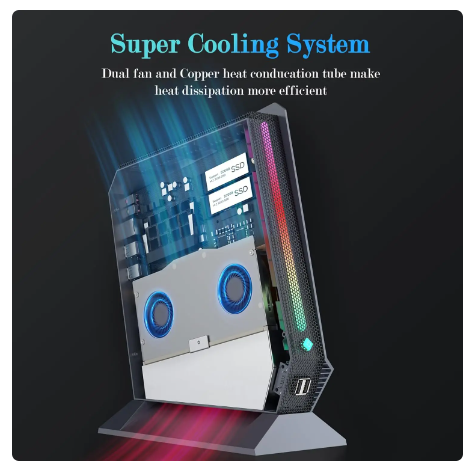 i9-12900H & GeForce RTX 3050Ti 8G GDDR6 14C/20T RGB Lights Mini Desktop Computer, 32GB RAM 1TB PCIE4.0 SSD, 2.5G LAN 2X HDMI 4 i9-12900H & GeForce RTX 3050Ti 8G GDDR6 14C/20T RGB Lights Mini Desktop Computer, 32GB RAM 1TB PCIE4.0 SSD, 2.5G LAN 2X HDMI - Image 4