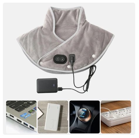 Electric Heating shoulder Neck Pad Massager USB Cervical Brace Wrap Thermal Compress Relieve Pain Fatigue Warm Back Brace Tool 4 Electric Heating shoulder Neck Pad Massager USB Cervical Brace Wrap Thermal Compress Relieve Pain Fatigue Warm Back Brace Tool - Image 4