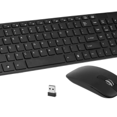 K-06 2.4G Wireless Keyboard and Mouse Combo Computer Keyboard with Mouse Plug and Play Black Keyboard Mouse for Laptop