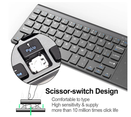 Slim 2.4G Wireless Keyboard with Touchpad Mouse Number Numeric USB Wireless Keypoard for Android Windows Desktop Laptop TV Box 4 Slim 2.4G Wireless Keyboard with Touchpad Mouse Number Numeric USB Wireless Keypoard for Android Windows Desktop Laptop TV Box - Image 4