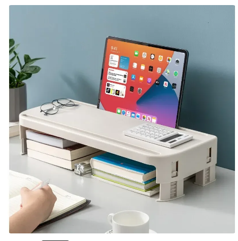 Monitor Stand Riser Computer Stand Desk Organizer Extender Heightened Shelf For Laptop PC Keyboard Printer PS4 5 Monitor Stand Riser Computer Stand Desk Organizer Extender Heightened Shelf For Laptop PC Keyboard Printer PS4 - Image 5
