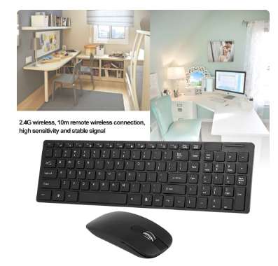 K-06 2.4G Wireless Keyboard and Mouse Combo Computer Keyboard with Mouse Plug and Play Black Keyboard Mouse for Laptop 3 K-06 2.4G Wireless Keyboard and Mouse Combo Computer Keyboard with Mouse Plug and Play Black Keyboard Mouse for Laptop - Image 3