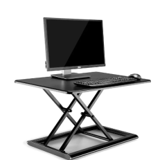 Hyvarwey ID-30 Aluminum Easy Up Height Adjust Sit Stand Desk Riser Foldable Laptop Desk Monitor Holder Stand With Keyboard Tray