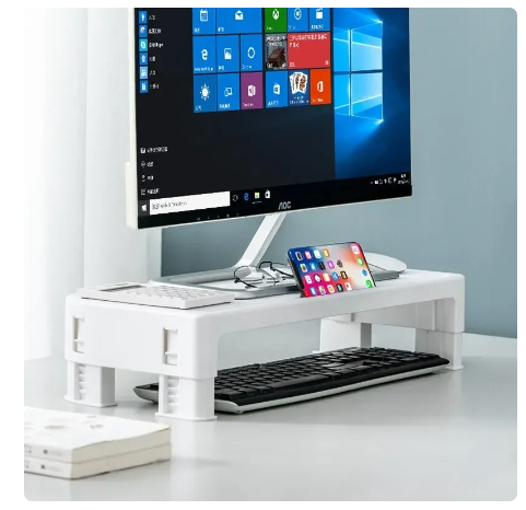 Monitor Stand Riser Computer Stand Desk Organizer Extender Heightened Shelf For Laptop PC Keyboard Printer PS4 6 Monitor Stand Riser Computer Stand Desk Organizer Extender Heightened Shelf For Laptop PC Keyboard Printer PS4 - Image 6