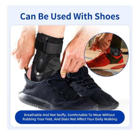 Ankle Sprained Support Brace Ankle Splint Stabilizer Protector for Sprained Ankle Injury Recovery Achilles Tendonitis Men Women 6 Ankle Sprained Support Brace Ankle Splint Stabilizer Protector for Sprained Ankle Injury Recovery Achilles Tendonitis Men Women - Image 6